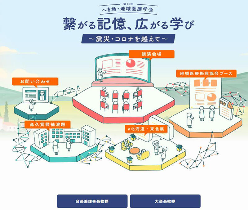 第15回 へき地・地域医療学会のホームページ画面